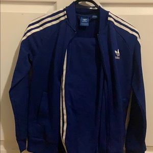 Blue adidas retro tracksuit